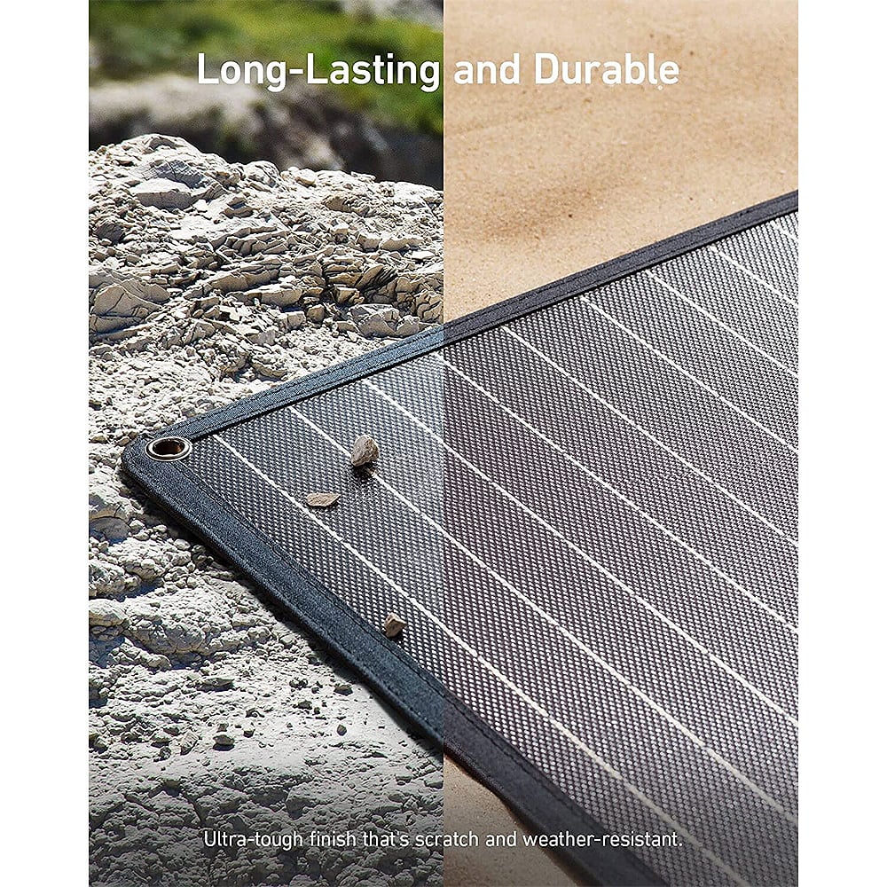 A portable solar panel ideal for charging your solar generator. The perfect all-in-one power solution for road trips and camping and load shedding.