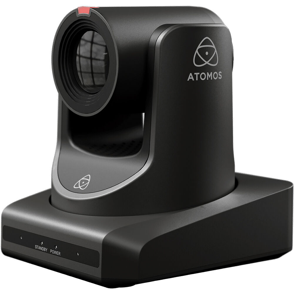 Atomos A-Eye HD-20X PTZ camera with 20x zoom, AI auto-tracking, and multiple outputs including HDMI, SDI, USB, and IP.