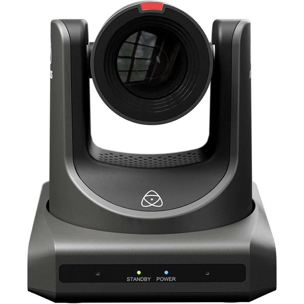 Atomos A-Eye HD-20X PTZ camera with 20x zoom, AI auto-tracking, and multiple outputs including HDMI, SDI, USB, and IP.