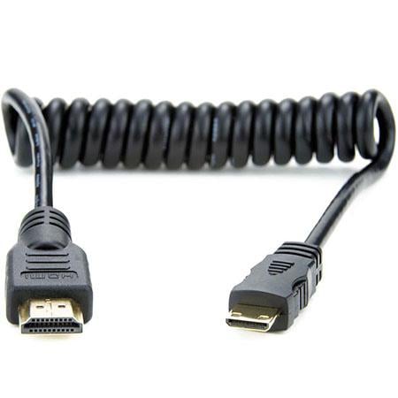 The Atomos Coiled Mini to Full HDMI Cable (30cm coiled) to 60cm (extended) allows for neater cable management on the filmmaker’s rig. 4K 60p, HMDI 2.0 and HRD.