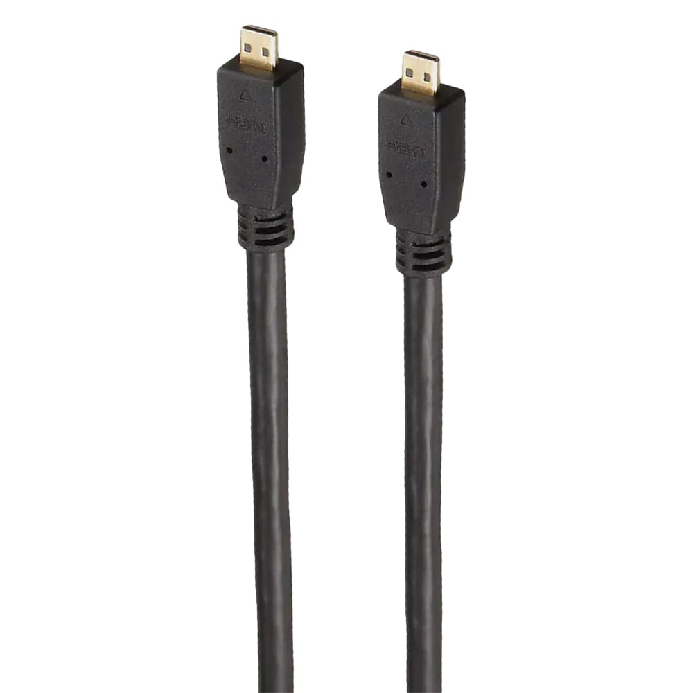 A Micro HDMI is used on smaller portable devices such as smartphones and smaller tablets. This is a black 50cm Atomos micro to micro HDMI cable.