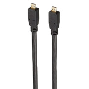 A Micro HDMI is used on smaller portable devices such as smartphones and smaller tablets. This is a black 50cm Atomos micro to micro HDMI cable.