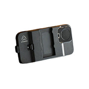 Atomos Ninja Case for iPhone 15 Pro – rugged black adapter case enabling deployment of the Ninja Phone cable system and protecting the iPhone during professional monitoring.