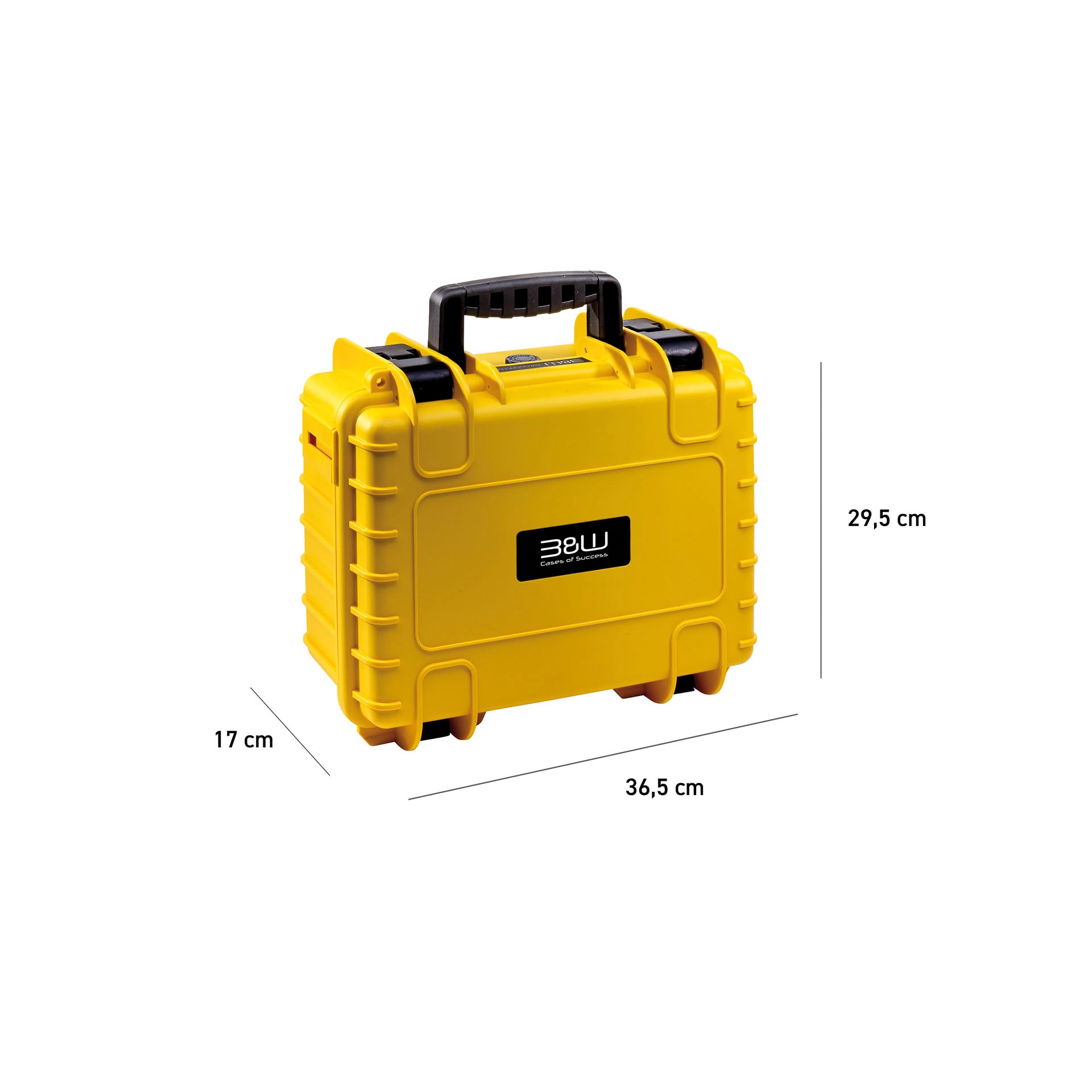 B&W Case Type 3000 yellow with foam insert for cameras and lenses