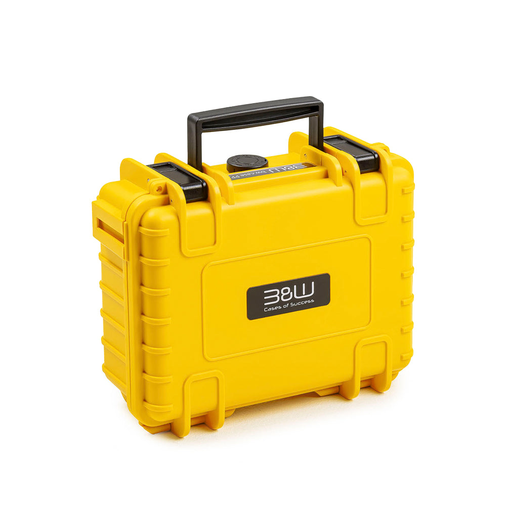 Durable B&W Case Type 500 Yellow, impact-resistant and stackable.