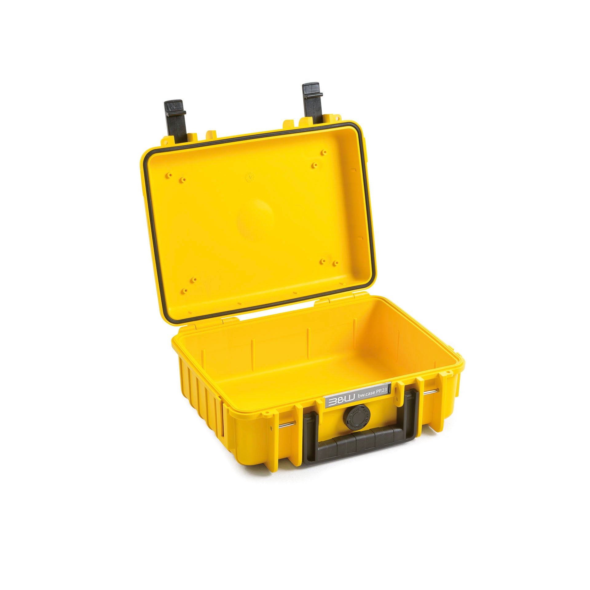 Durable B&W Case Type 500 Yellow, impact-resistant and stackable.