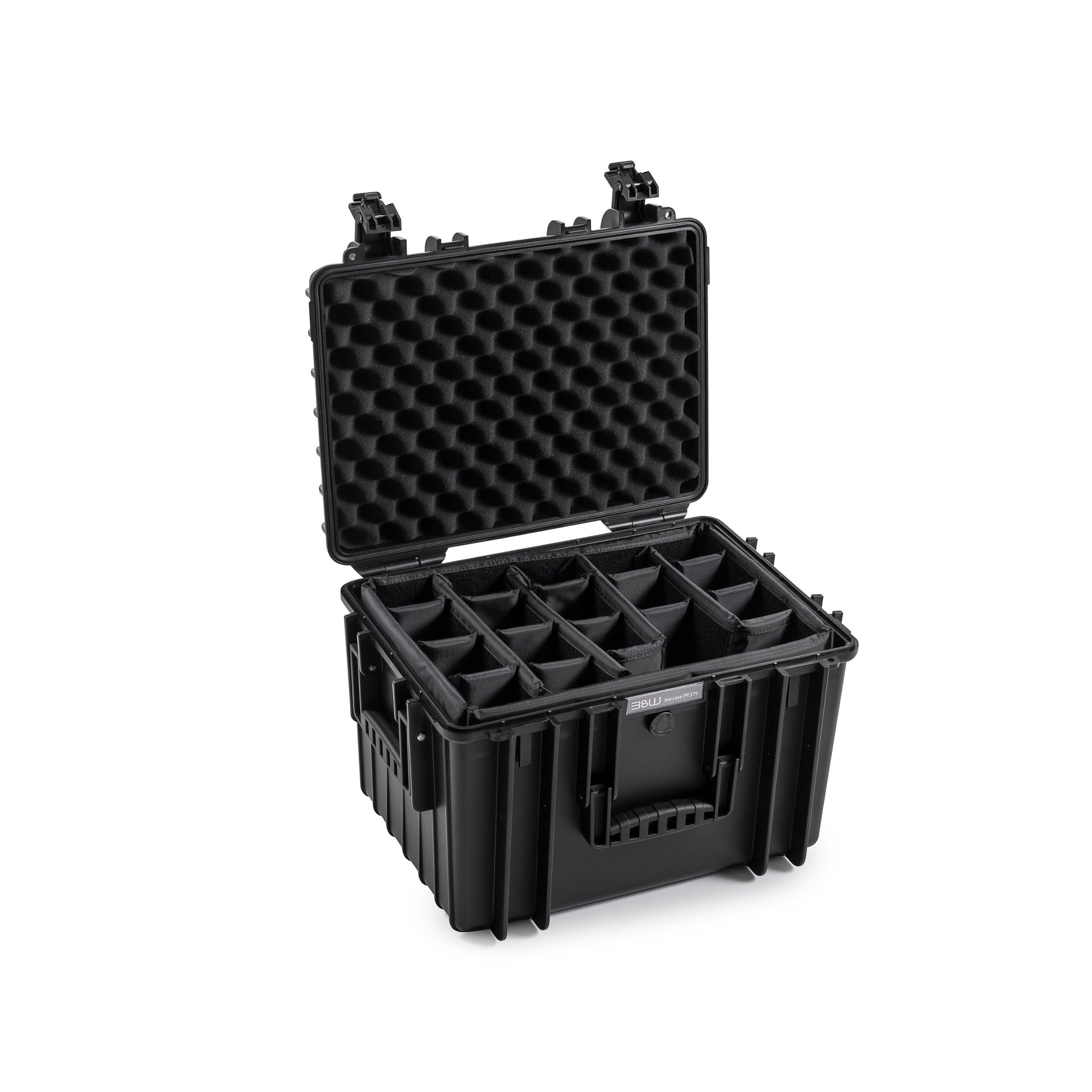 B&W Case Type 5500 with padded dividers, rugged waterproof and dustproof protective case