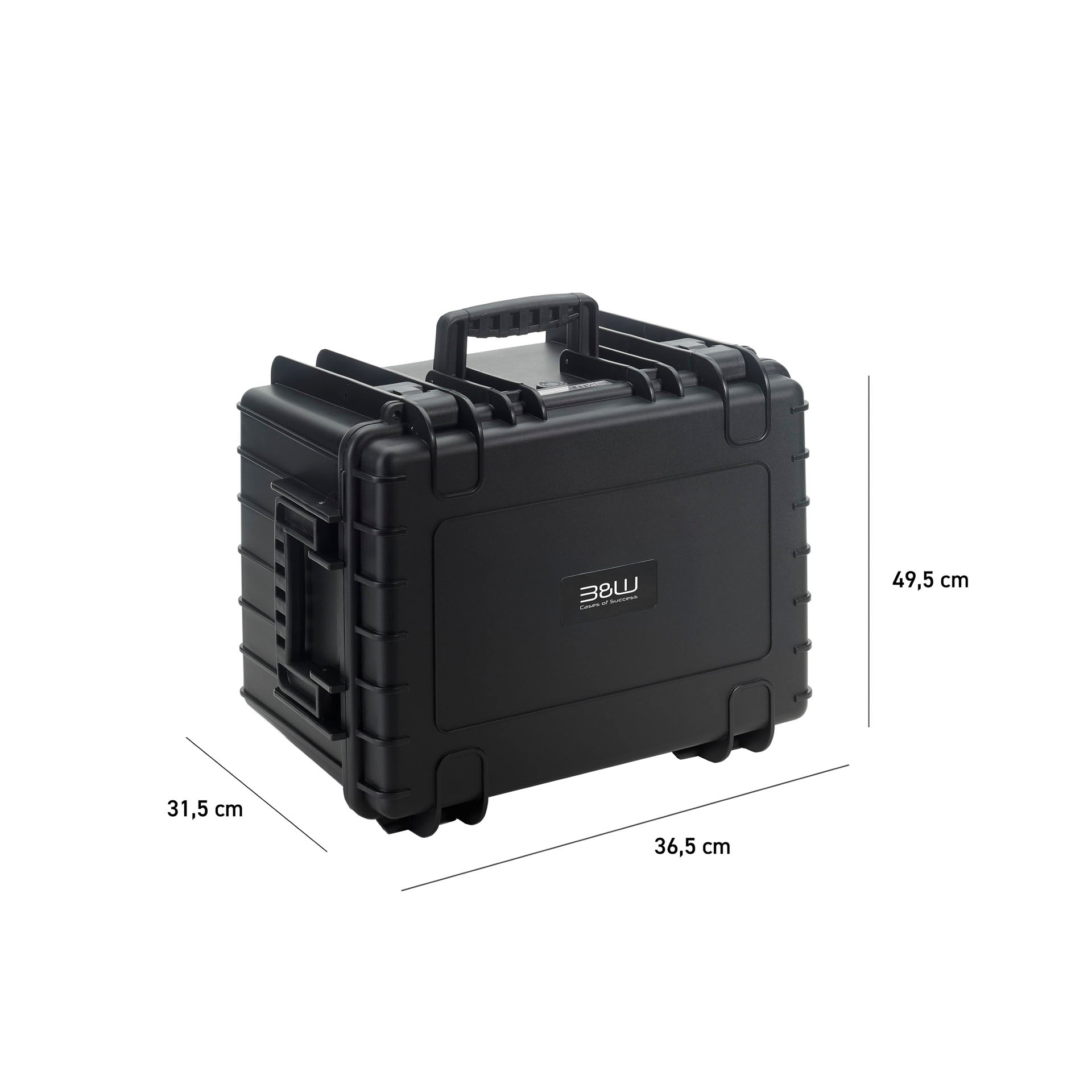 B&W Case Type 5500 with padded dividers, rugged waterproof and dustproof protective case