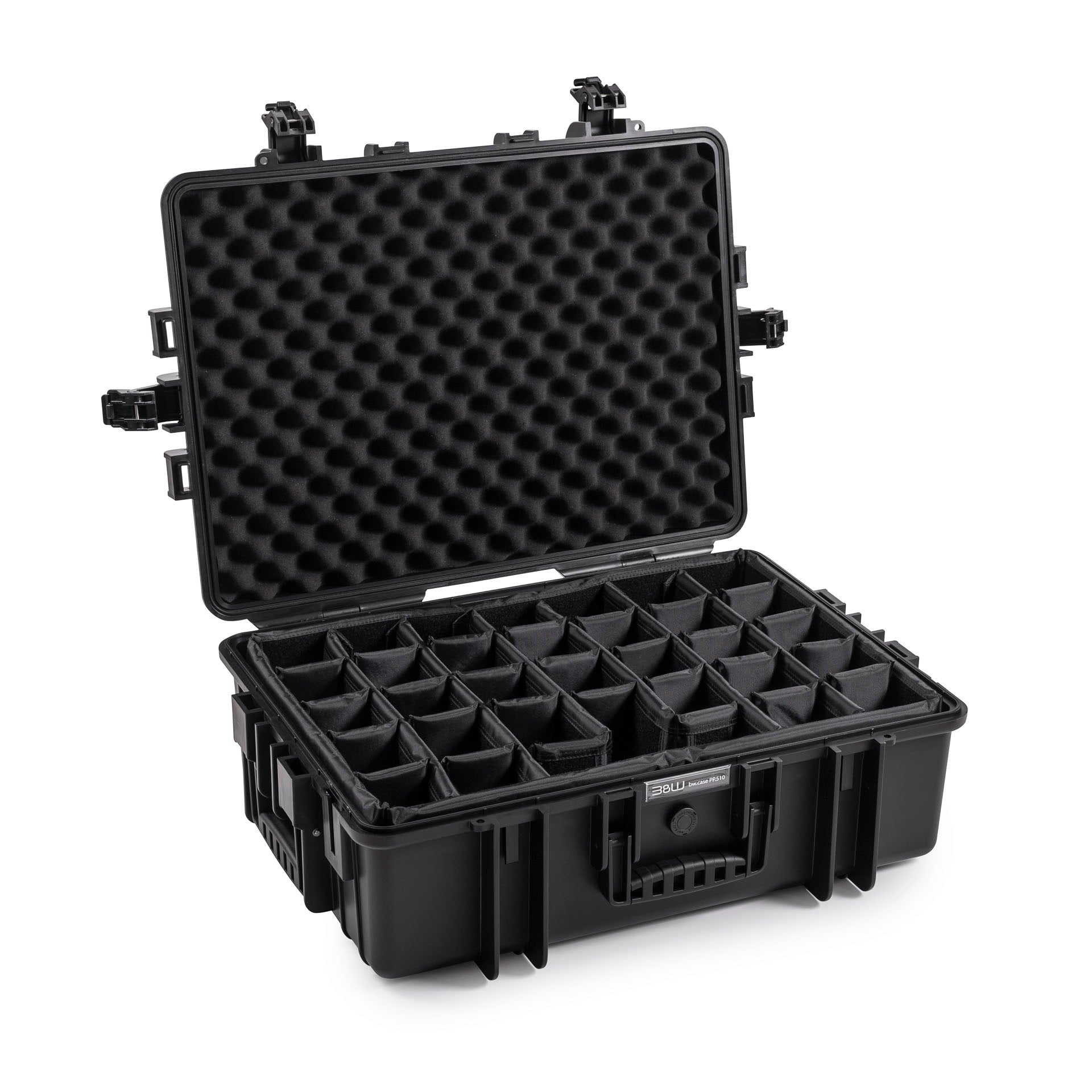 B&W Case Type 6500 with padded dividers, rugged waterproof and dustproof protective case
