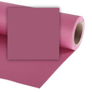 Roll of pink paper with a square swatch on a white background