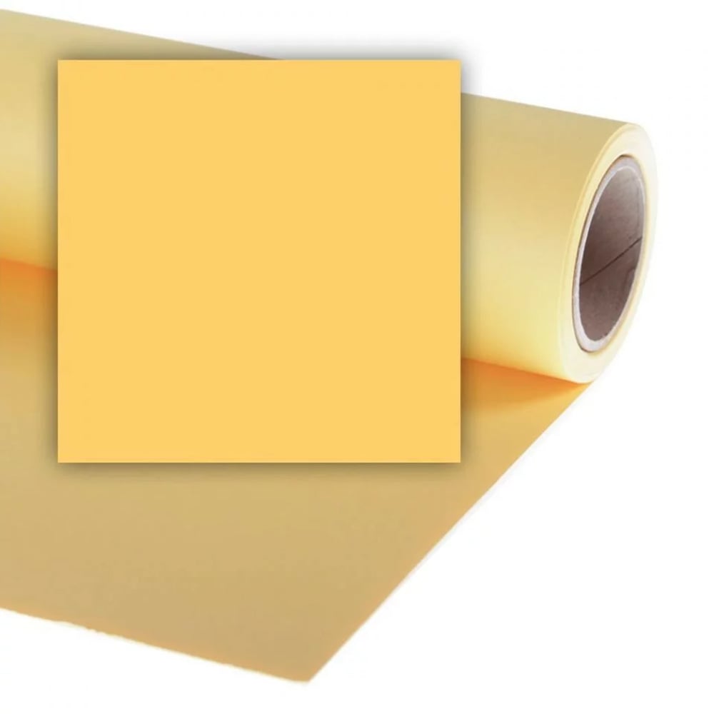 Roll of yellow vinyl wrap on a white background