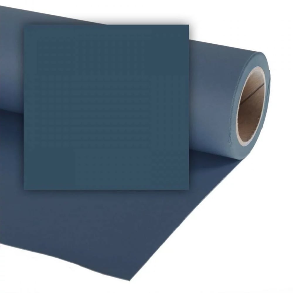 Roll of blue paper on a white background