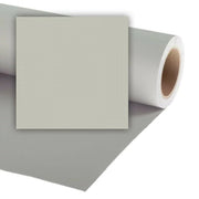 Roll of gray vinyl with a square sample on a white background