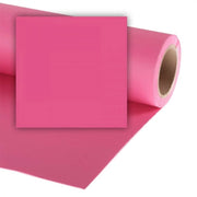 Roll of pink paper on a white background