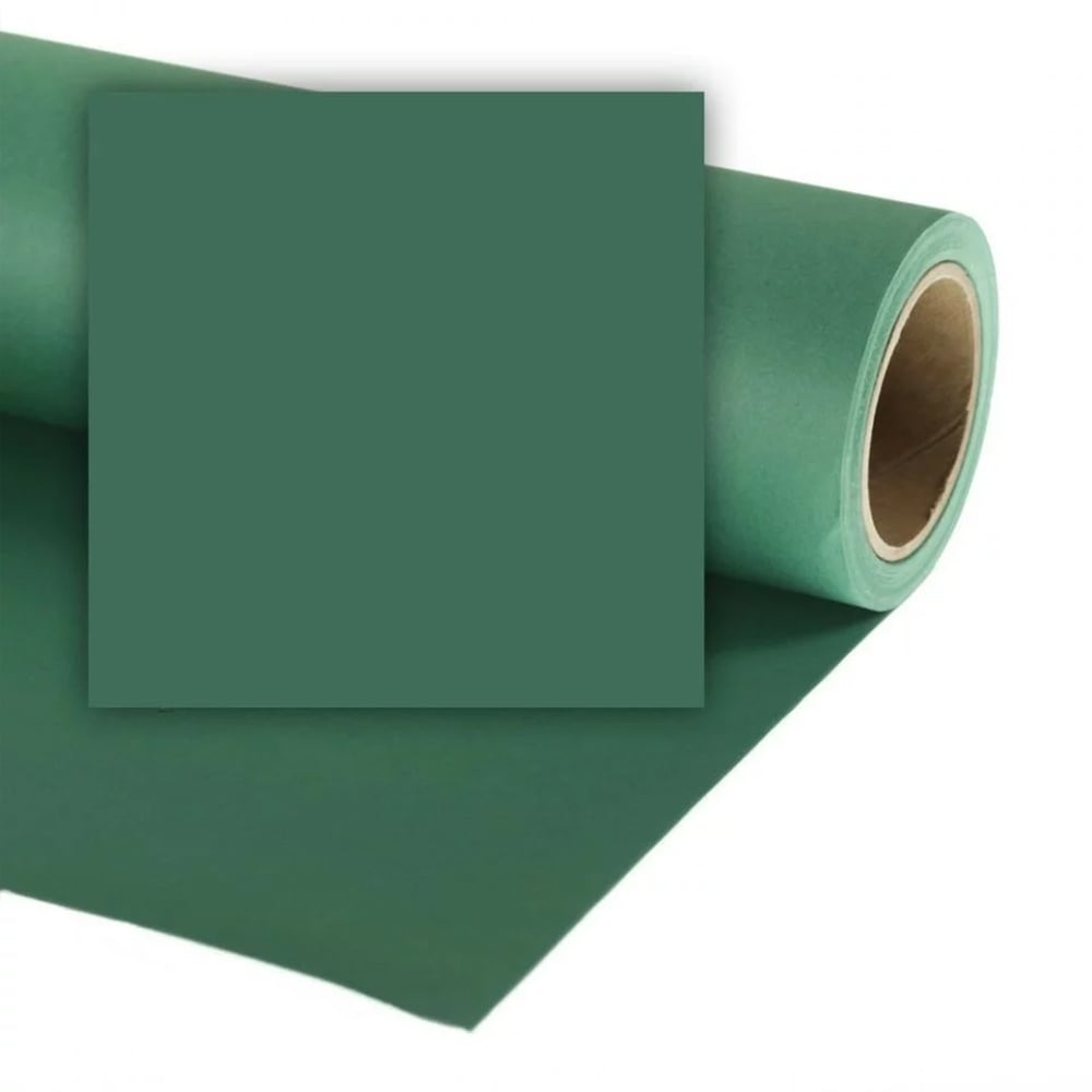Roll of green paper on a white background