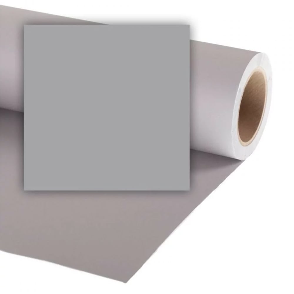 Roll of gray vinyl wrap on a white background