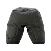 Badger Gear Snug‑Fit Mini Beanbag in filled form, with grey fabric cover contoured for camera support, featuring a low-profile cushioned base and compact size ideal for stabilizing cameras on uneven surfaces.
