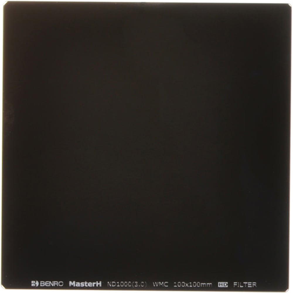 Benro 100x100mm MasterH Series ND 3.0 10-stop neutral density filter for long-exposure photography.