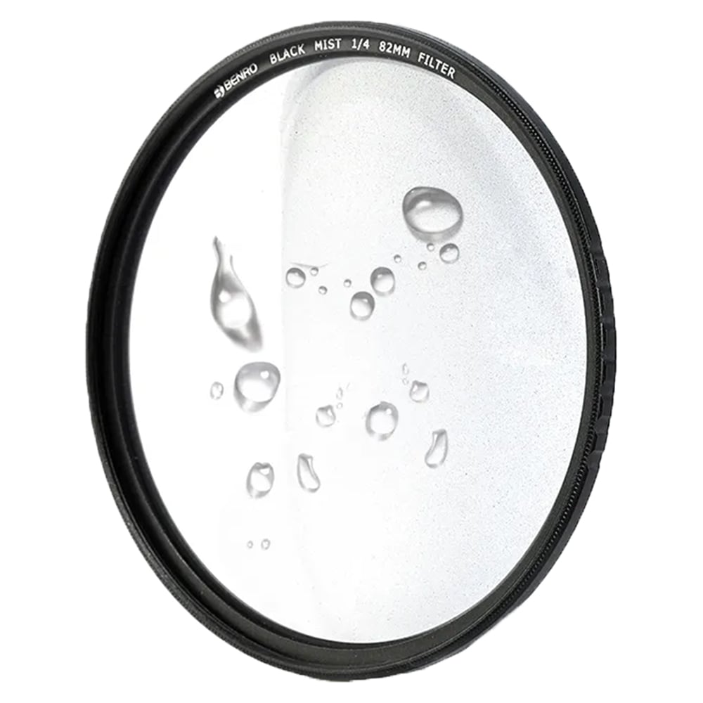 Benro 82mm Black Mist 1/4 Filter – softens highlights and reduces contrast for a cinematic look, perfect for portraits and creative filming.