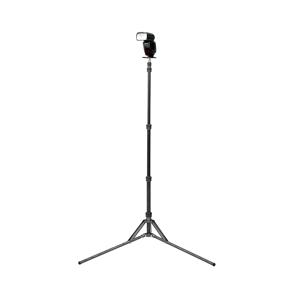 Benro Livestream Stand tripod for smartphones, compact foldable design, 690 g weight, 2 kg load, adjustable 87.5–220 cm height, doubles as light stand.