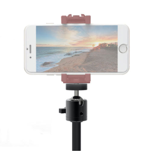 Benro Livestream Stand tripod for smartphones, compact foldable design, 690 g weight, 2 kg load, adjustable 87.5–220 cm height, doubles as light stand.