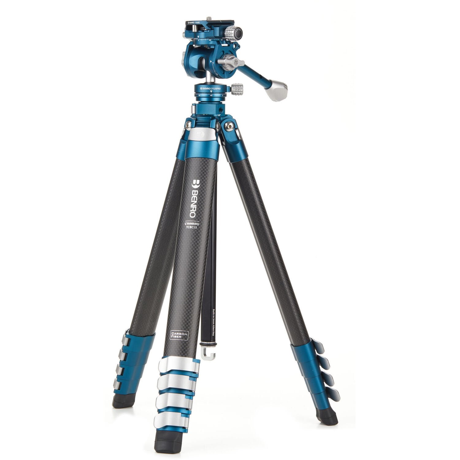 Benro CyanBird Carbon Fibre Tripod with FS20PRO 2-in-1 Pan Head, lightweight and stable support for smooth photo and video capture.