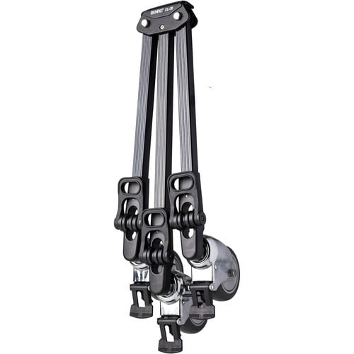 Benro DL-08 Tripod Dolly with smooth rolling wheels for stable and precise tripod movement in studio or controlled settings.