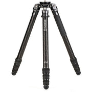 Benro Mammoth carbon‑fiber tripod, matte black, twist‑lock legs and leveling bowl mount.