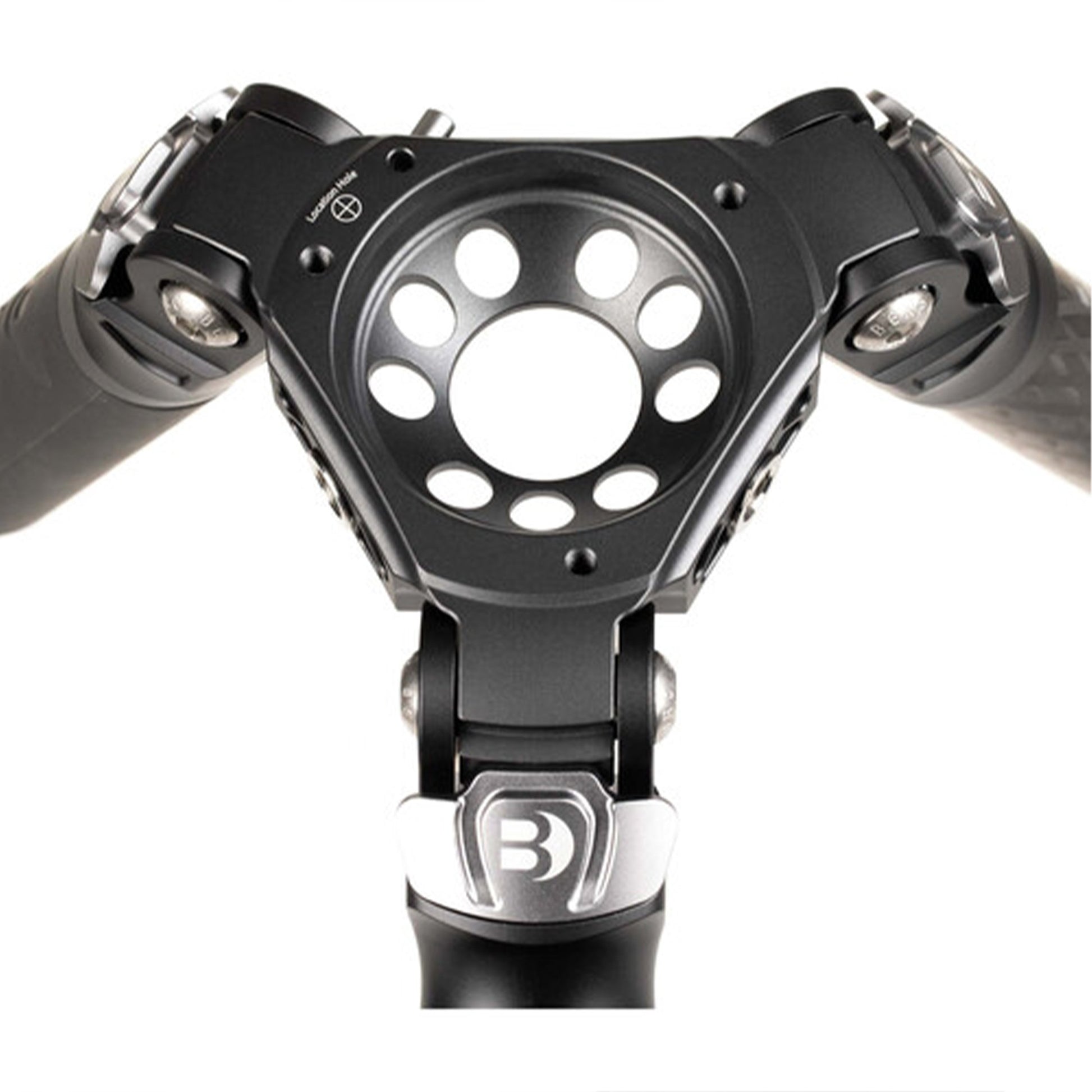 Benro Mammoth carbon‑fiber tripod, matte black, twist‑lock legs and leveling bowl mount.