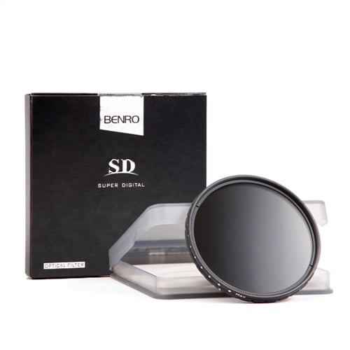 The Benro NDX 1-7 Stop Slim Variable ND 77 mm filter lets you control the amount of light being blocked out one stop at a time for perfectly exposed images.