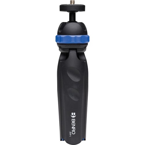 Benro PocketPod PP1 mini tripod in black, with flexible legs and 1/4″ mount for compact cameras or smartphones.