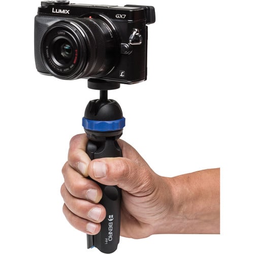 Benro PocketPod PP1 mini tripod in black, with flexible legs and 1/4″ mount for compact cameras or smartphones.