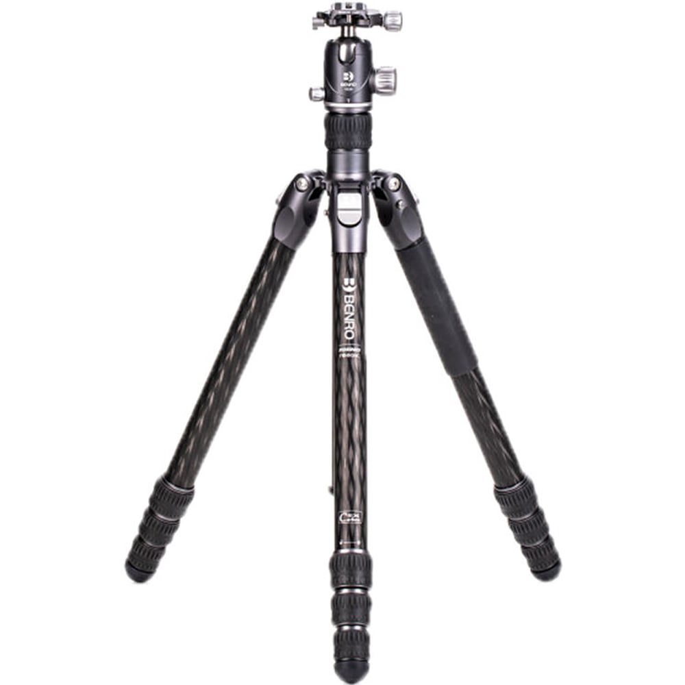 Benro Rhino 3 Series CF travel tripod with VX30 ball head—carbon-fiber legs and compact ball head.