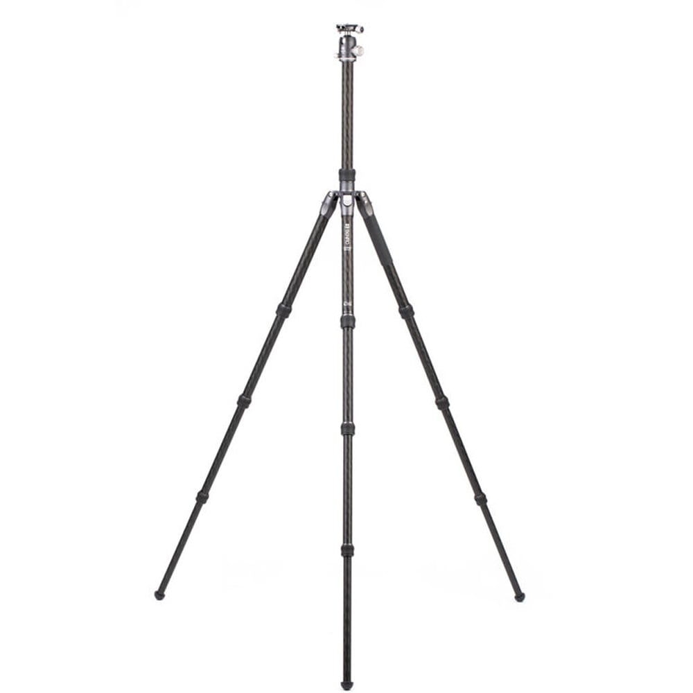 Benro Rhino 3 Series CF travel tripod with VX30 ball head—carbon-fiber legs and compact ball head.