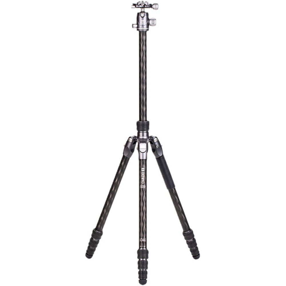 Benro Rhino 2 Series carbon‑fiber travel tripod with VX25 ball head — compact, lightweight with twist‑lock legs and Arca‑Swiss compatible head.