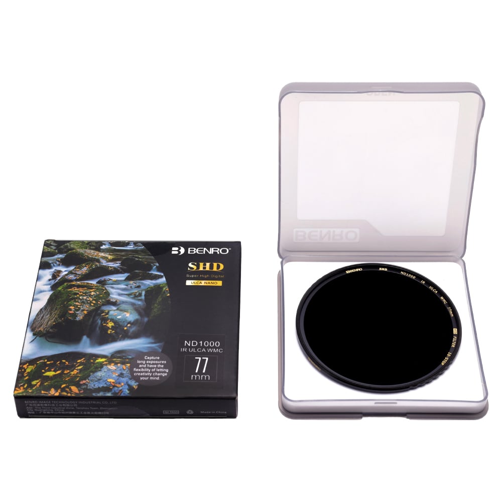 Benro SHD 10-Stop ND Filter (77mm) – professional-grade neutral density filter for long exposure and creative control in bright lighting.