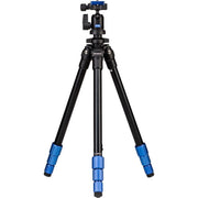 Benro Slim Tripod Kit in silver aluminum with twist‑lock legs and small pan‑tilt head.