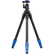 Benro Slim Tripod Kit in carbon‑fiber – sleek black compact tripod with twist‑lock legs and mini pan‑tilt head.