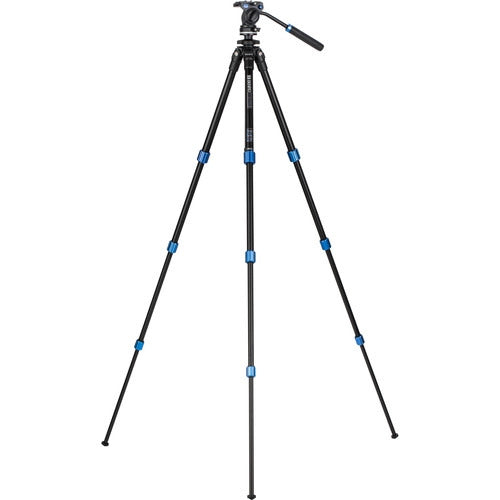 Benro Slim Twist aluminium travel tripod kit – compact, lightweight with twist‑lock legs and S2 pan‑tilt head.