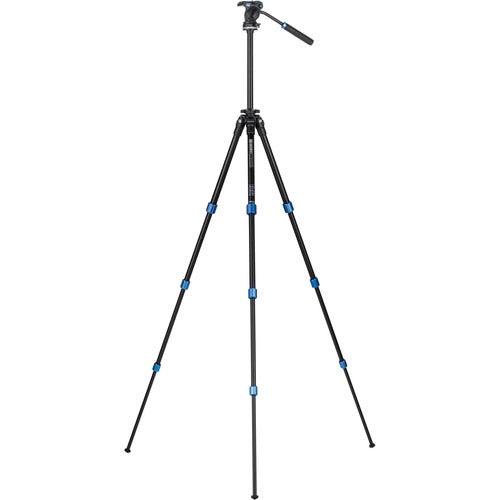 Benro Slim Twist aluminium travel tripod kit – compact, lightweight with twist‑lock legs and S2 pan‑tilt head.