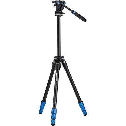 Benro Slim Twist aluminium travel tripod kit – compact, lightweight with twist‑lock legs and S2 pan‑tilt head.
