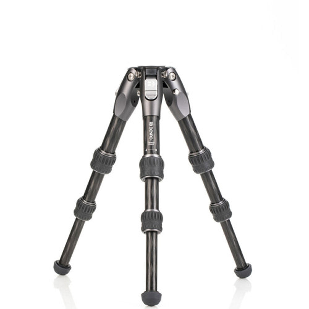 Benro Tortoise Columnless Carbon Fibre Tripod folded compactly, showcasing lightweight, stable travel design with carbon fiber legs and twist locks.