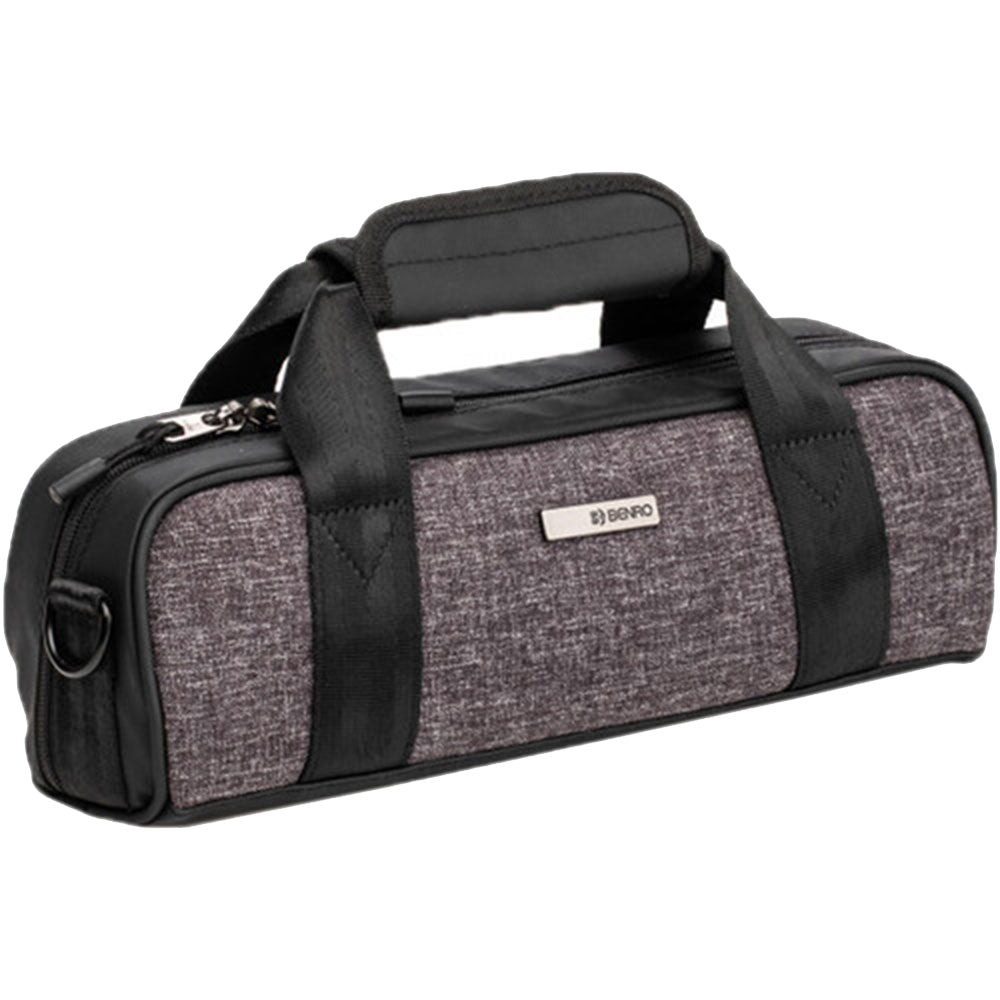 Benro Tortoise Columnless Carbon Fibre Tripod folded compactly, showcasing lightweight, stable travel design with carbon fiber legs and twist locks.