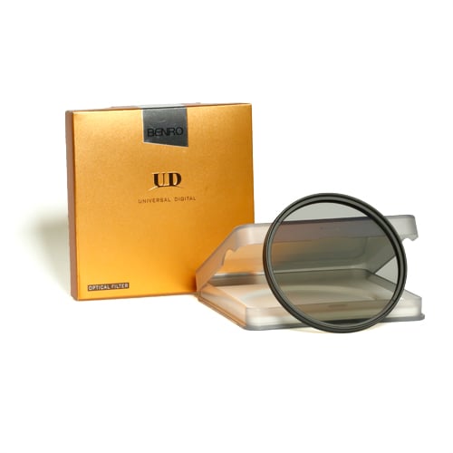 Benro UD CPL Filter 62mm – circular polarising filter that reduces glare and reflections while enhancing contrast and colour saturation for vivid images.