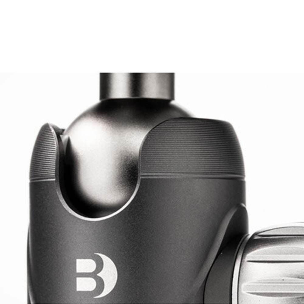Benro VX20 Two‑Series Arca‑type aluminum ball head in black with ergonomic control knobs for smooth pan and tilt adjustments.