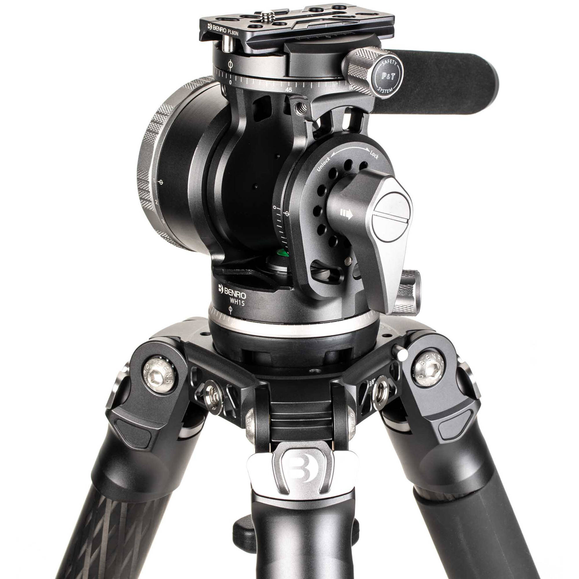 Benro WH15 Wild Head video tripod head with 8-stop counterbalance, dual panoramic function, and 15 kg load capacity for smooth, stable shooting.