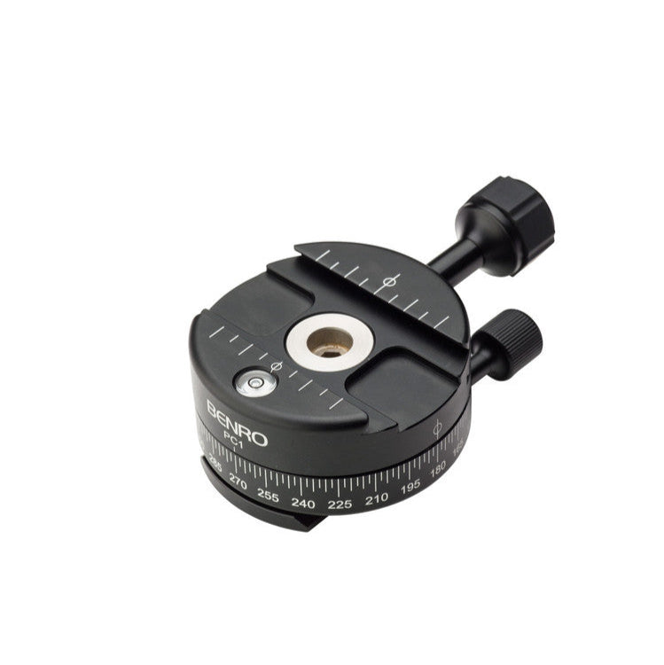 Camera lens leveler with brand name on a white background