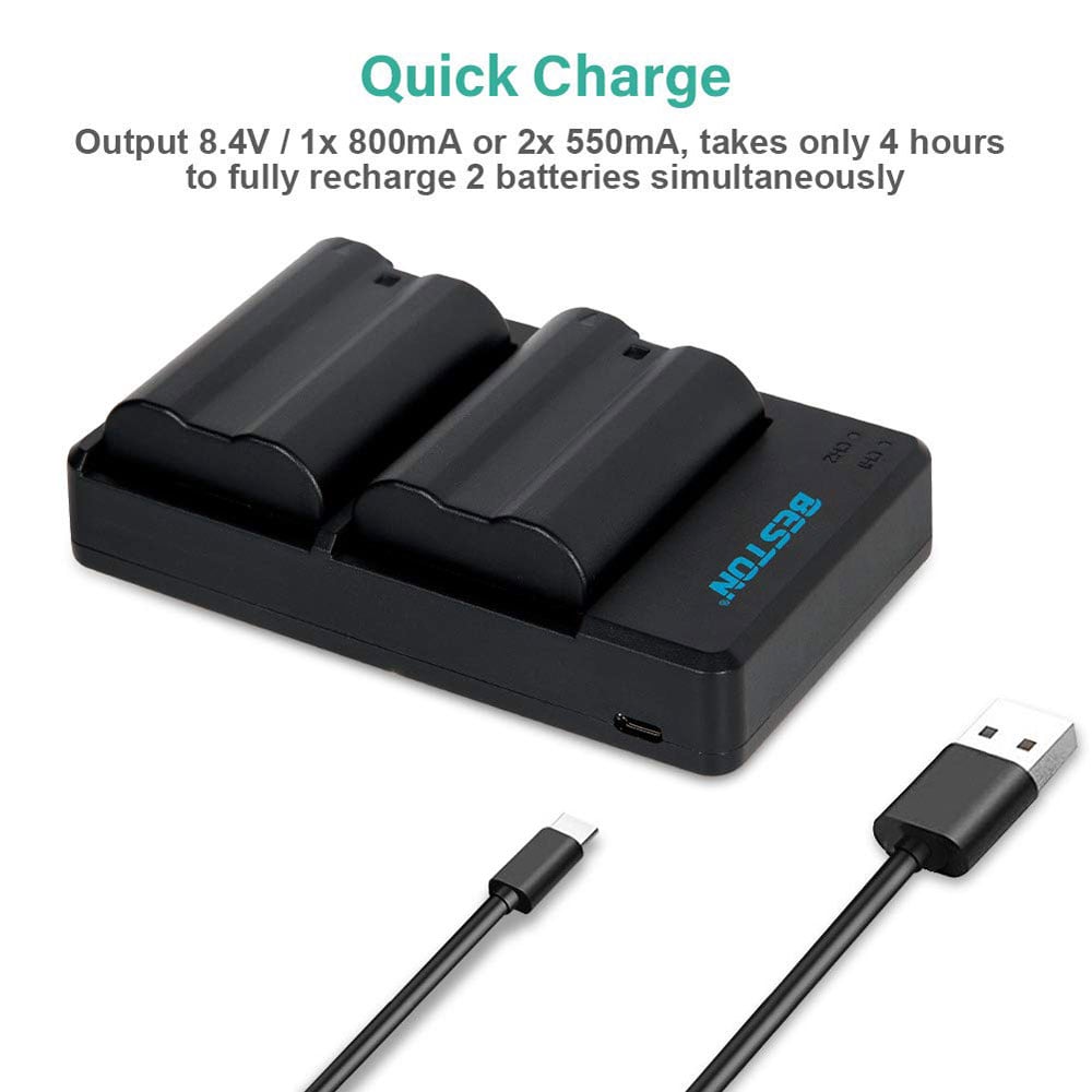 Beston Dual Charger with EN-EL15 Batteries