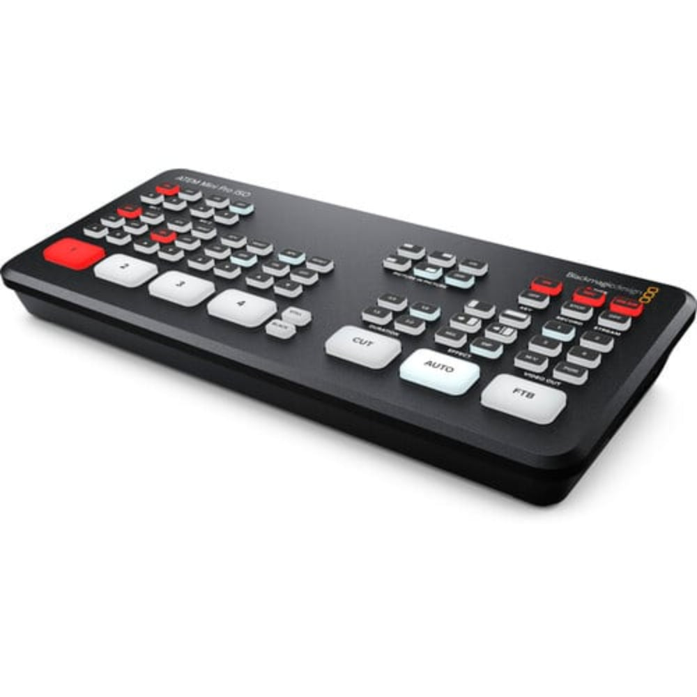 The Blackmagic Design ATEM Mini Pro ISO is a four-input live production switcher with an integrated control panel for multicamera live streaming. Buy online.