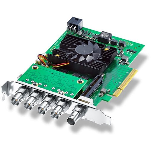 The Blackmagic Design DeckLink 8K Pro is a high-resolution 8K capture and playback card with multi-channel support for all formats up to Ultra HD and 4K.